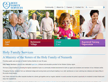 Tablet Screenshot of holyfamilyservices.com.au